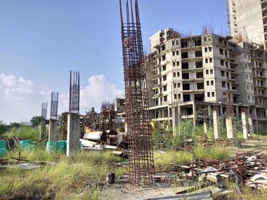 under construction high-rise building at new delhi