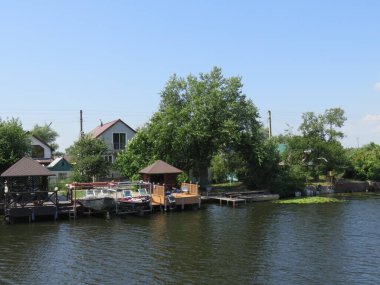 Dinyeper nehrinin deltası. Ukrayna, Kherson dikkat dağıtıcı 18 Temmuz 2020