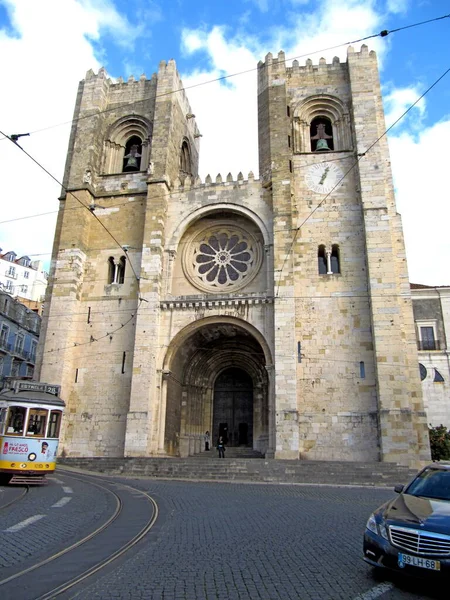 Catedral Lisboa Construída 1147 Igreja Mais Antiga Cidade Lisboa Sobreviveu — Fotografia de Stock