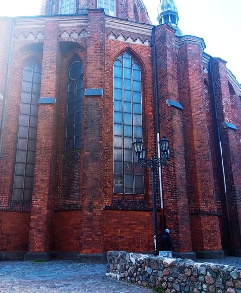 Igreja Dome Cidade Velha Vecriga Riga Letônia Outono Turismo — Fotografia de Stock