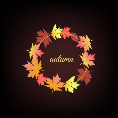 Floral background with maple leaves