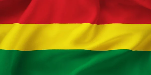 Närbild Illustration Bolivianska Viftande Flagga — Stockfoto