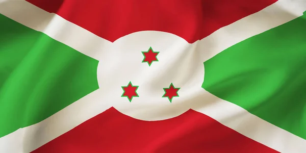 Κλείσιμο Εικονογράφηση Του Μπουρούντι Κυματίζει Σημαία — Φωτογραφία Αρχείου