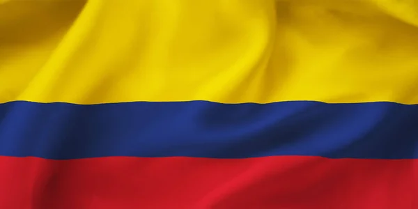 Zbliżenie Ilustracja Kolumbijskiej Flagi Machania — Zdjęcie stockowe