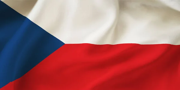 Szoros Illusztráció Cseh Köztársaság Lengő Zászló — Stock Fotó