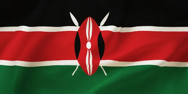 Kenya Bayrağının Yakın Plan Resmi — Stok fotoğraf