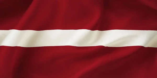 Illustrazione Vicino Della Bandiera Nazionale Della Lettonia — Foto Stock