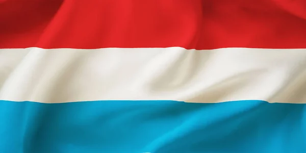 Closeup Illustration National Flag Luxembourg — Stock Photo, Image