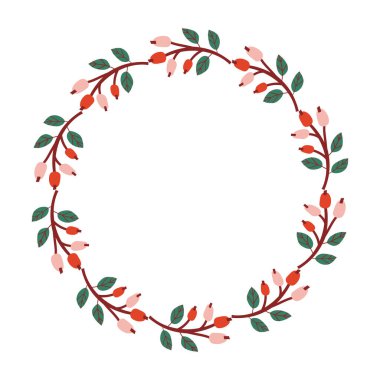 Mutlu Noeller ve renkli yeni yıl çelenkleri. Ağ ve yazdırma için parlak vektör dekoru. 