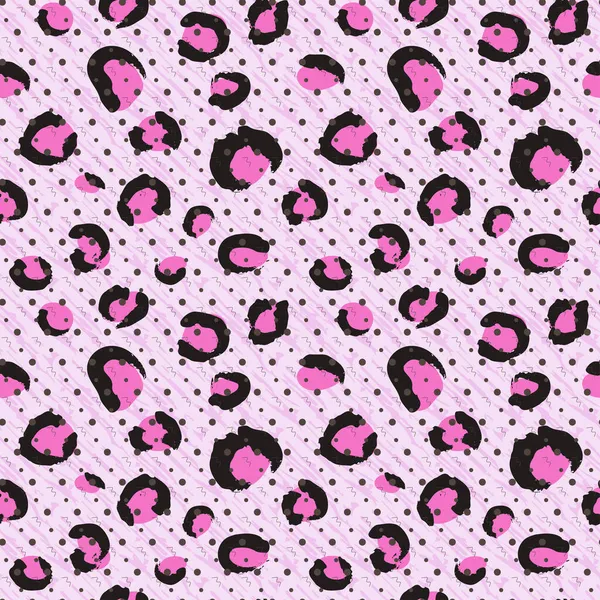 Animal Pattern in rosa Farben. Nahtlos. Oberflächengestaltung. — Stockvektor
