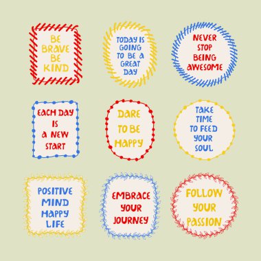 Kişisel bakım ve sevgi üzerine yazılmış vektör illüstrasyonu. Ağ, baskı, çıkartma, logo, şablon vs. için parlak tasarım. 