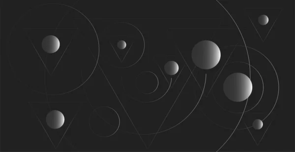 Абстрактні Футуристичні Технології Абстрактний Фон Динамічними Лініями Трикутниками Колами — стоковий вектор