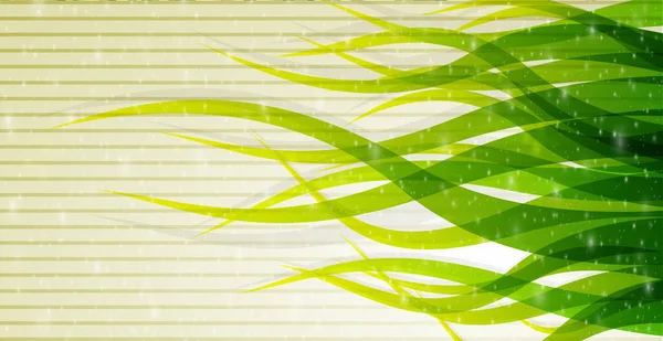 Élégant Fond Floral Algues Transparentes Dynamiques Sur Fond Rétro Modèle — Image vectorielle