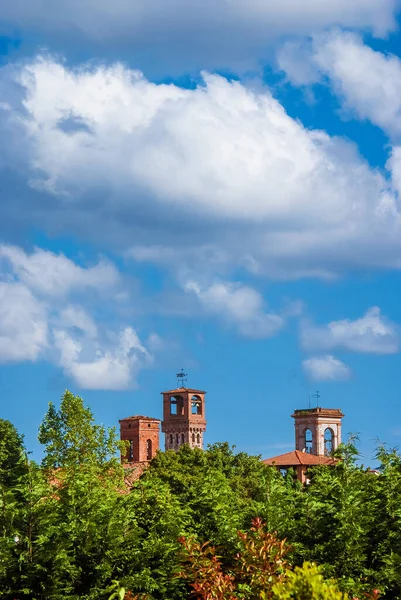 Lucca Encantador Horizonte Del Centro Histórico Con Hermosas Nubes Torres — Foto de Stock