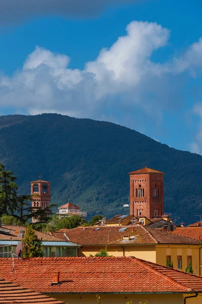 Lucca Encantador Centro Histórico Vista Del Casco Antiguo Ciudad Con — Foto de Stock