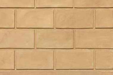 Dikdörtgen beton bloklu kahverengi alçı duvar