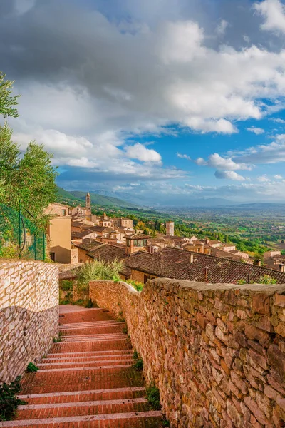 View Assisi Charming Medieval Historical Center Umbria Countryside — стоковое фото