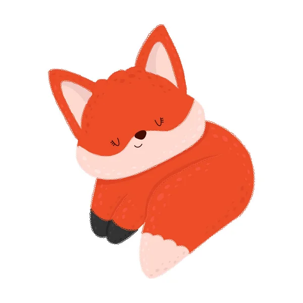Images Orange Fox Cute Style Vector Illustration Cute Animal Cute — Image vectorielle