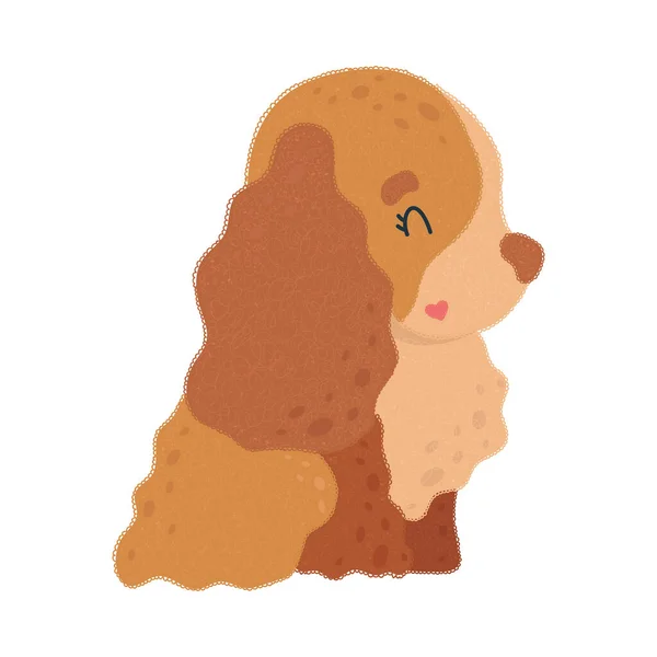 Illustration Cute English Cocker Spaniel Puppy Vector Illustration Cute Animal — Διανυσματικό Αρχείο