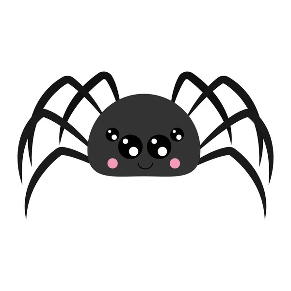 Linda Ilustración Araña Ilustración Vectorial Halloween Linda Pequeña Ilustración Halloween — Archivo Imágenes Vectoriales