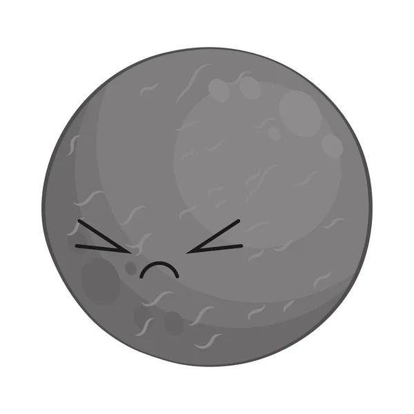 Bonito Planeta Kawaii Moon Vector Ilustração Planeta Imagem Planeta Para —  Vetores de Stock