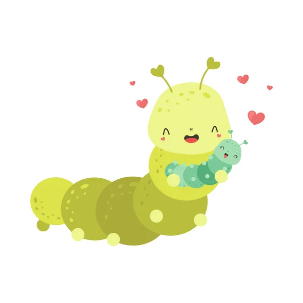 Cute Caterpillar Clipart Kids Holidays Goods Happy Clip Art Fox — Stock Vector