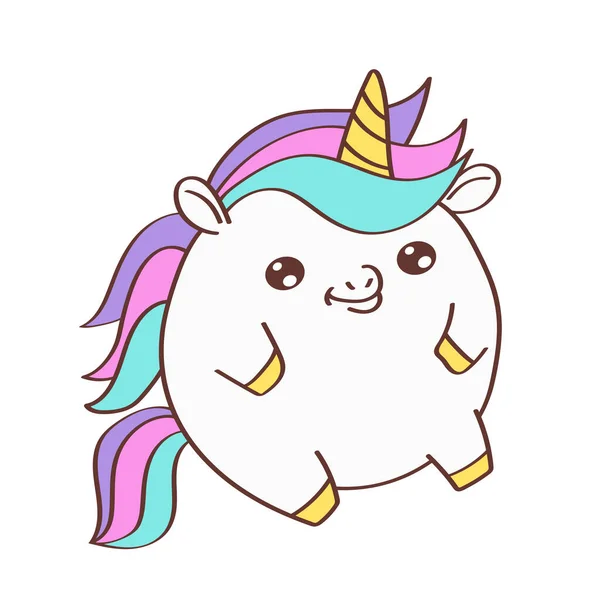Cute Unicorn Clipart Kids Holidays Goods Happy Clip Art Unicorn — Stock Vector