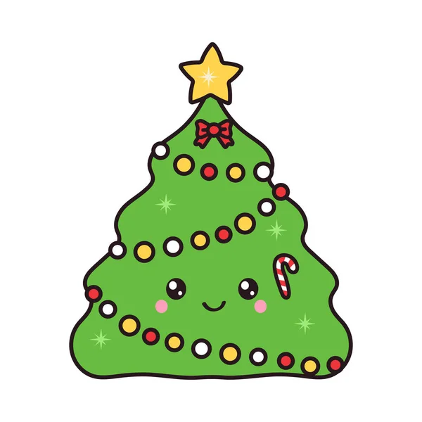 Leuke Kerstboom Clipart Voor Kids Holidays Goods Happy Clip Art — Stockvector