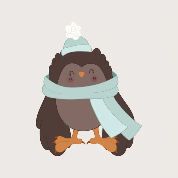 Cute Owl Clipart Kids Holidays Goods Happy Clip Art Owl — Vettoriale Stock