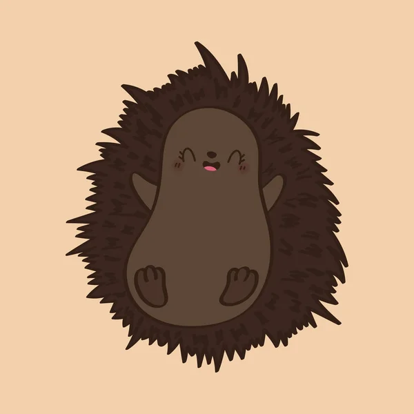 Cute Clipart Hedgehog Illustration Cartoon Style Cute Clip Art Hedgehog — Stockvektor
