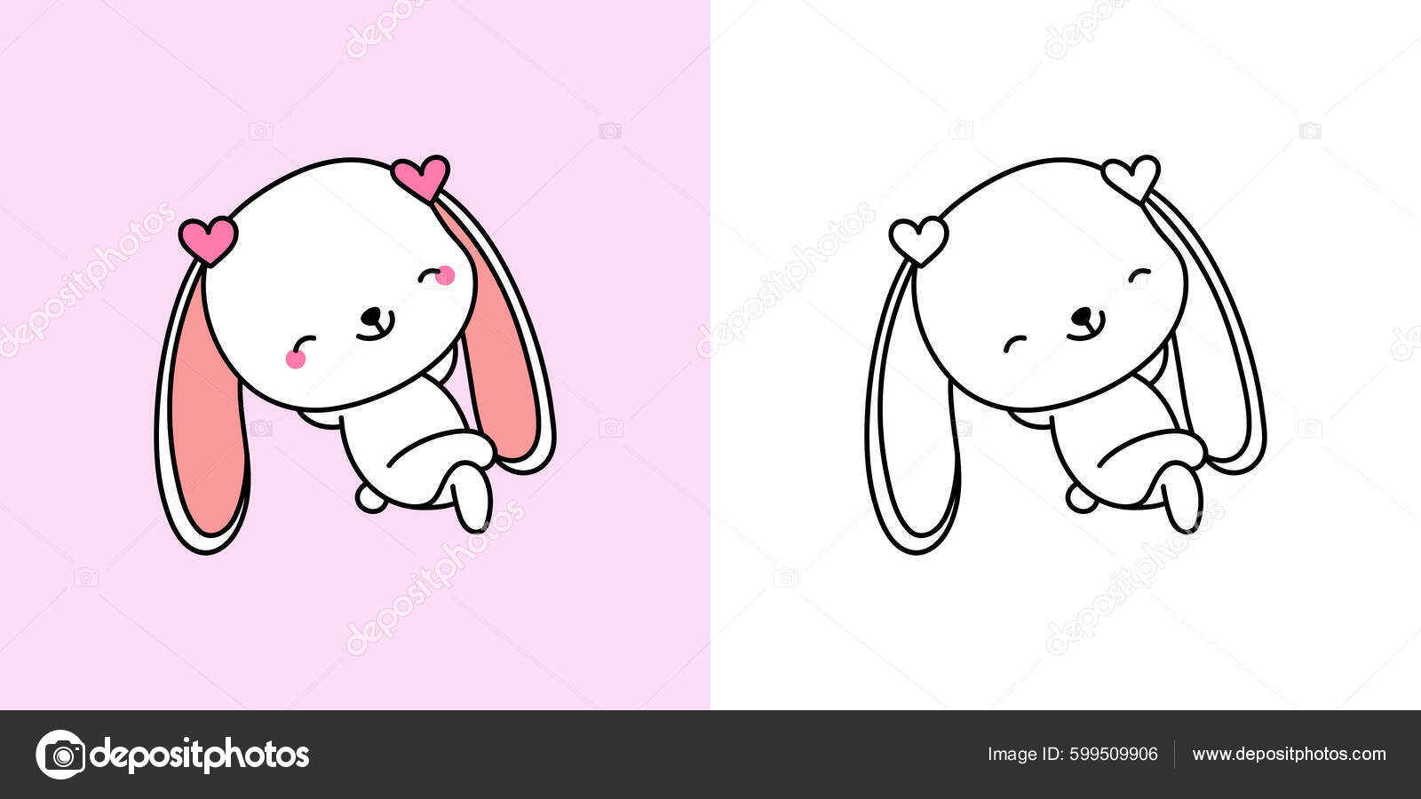 Rabbit Clipart Multicolored Black White Beautiful Clip Art Hare