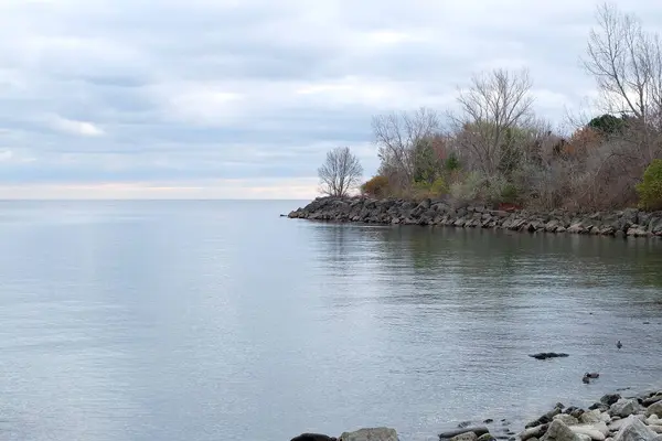 Big Lake North Cloudy Day Late Fall — Foto Stock