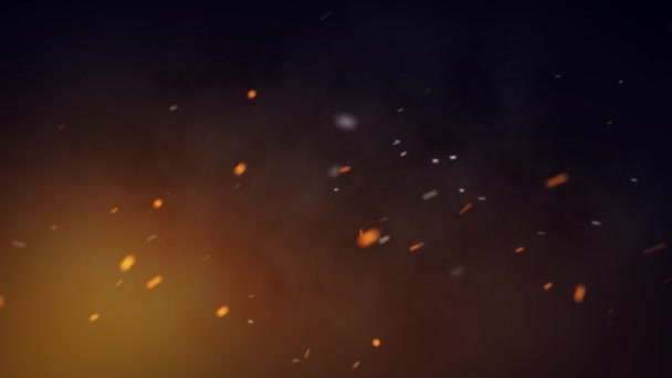 Ateş Parçacıkları Arkaplanı Işıldayan Parçacık Arkaplanı — Stok video