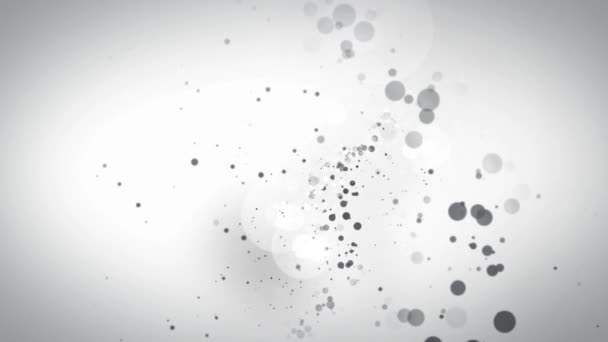 Partikel Gelap Mengambang Latar Belakang Putih — Stok Video