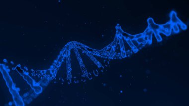 DNA ipliği tam ekran. 3D görüntü Tıp bilimi, genetik biyoteknoloji, kimya biyolojisi, gen hücre konsepti vektör çizimi veya arka plan