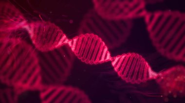 DNA ipliği tam ekran. 3D görüntü Tıp bilimi, genetik biyoteknoloji, kimya biyolojisi, gen hücre konsepti vektör çizimi veya arka plan