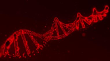 DNA ipliği tam ekran. 3D tıp bilimi, genetik biyoteknoloji, kimya biyolojisi, gen hücre konsepti