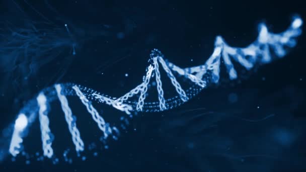 Dna Řetězec Zblízka Celou Obrazovku Medicína Genetická Biotechnologie Chemie Biologie — Stock video