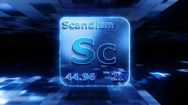 Modern Periodic Table Element Scandium Illustration — 스톡 사진