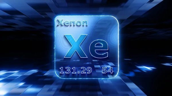 Modern Periodic Table Element Xenon Illustration — Zdjęcie stockowe