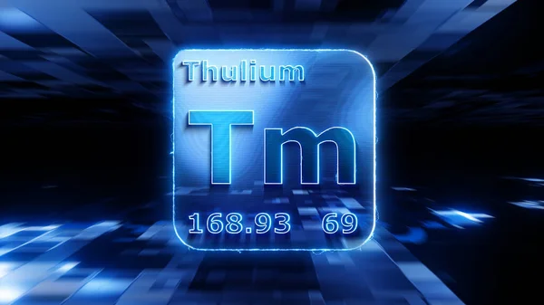 Modern Periodic Table Element Thulium Illustration — Foto Stock