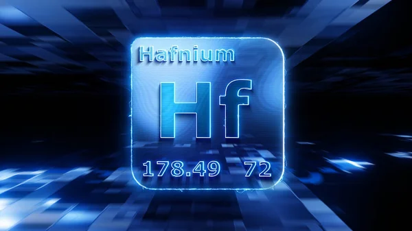 Modern Periodic Table Element Hafnium Illustration — Stock Photo, Image
