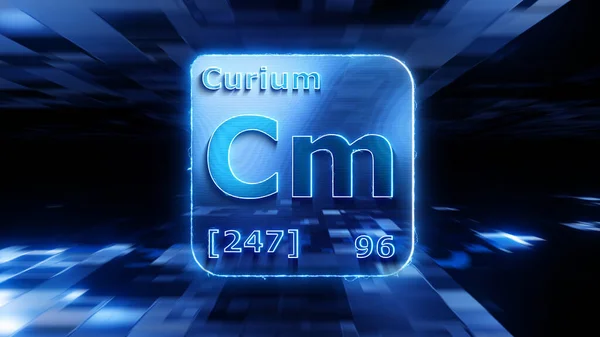 Modern Periodic Table Element Curium Illustration — ストック写真