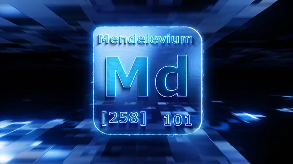 Modern Periodic Table Element Mendelevium Illustration — 스톡 사진