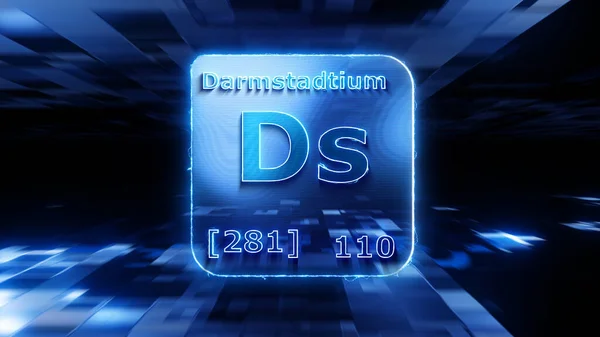 Modern Periodic Table Element Darmstadtium Illustration — Zdjęcie stockowe
