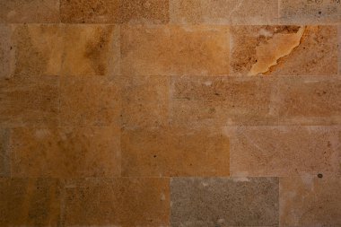 Kabuklu kayaların arka planı. Kabuk bloklardan yapılmış duvarın deseni ve dokusu, bir çeşit desenli resim. Güzel ve çeşitli arkaplan resimleri.