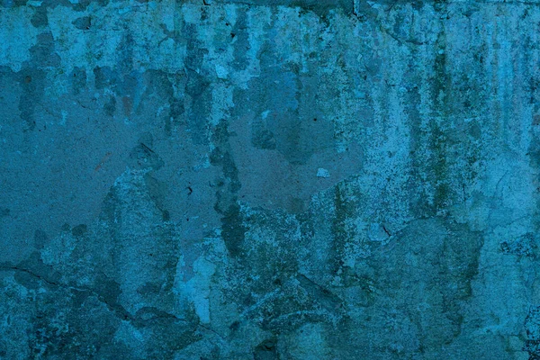Kawałek Starego Muru Rozpadający Się Budynek Tło Wzór Niebieskim Kluczu — Zdjęcie stockowe