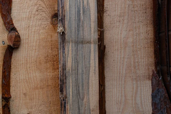 Achtergrond Gemaakt Van Getextureerde Onbehandelde Houten Planken Textuur Van Houtvezels — Stockfoto