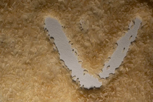 Ziarna Ryżu Teksturowane Wlane Jedną Warstwę Tworzą Powierzchnię Teksturowaną Której — Zdjęcie stockowe