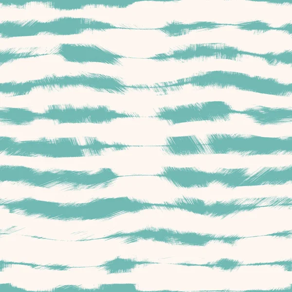Aegean teal broken stripe seamless background with grunge wave texture. Summer coastal living style rustic grunge home decor fabric . Turquoise dyed washed and weathered textile repeat pattern. — Stock Photo, Image